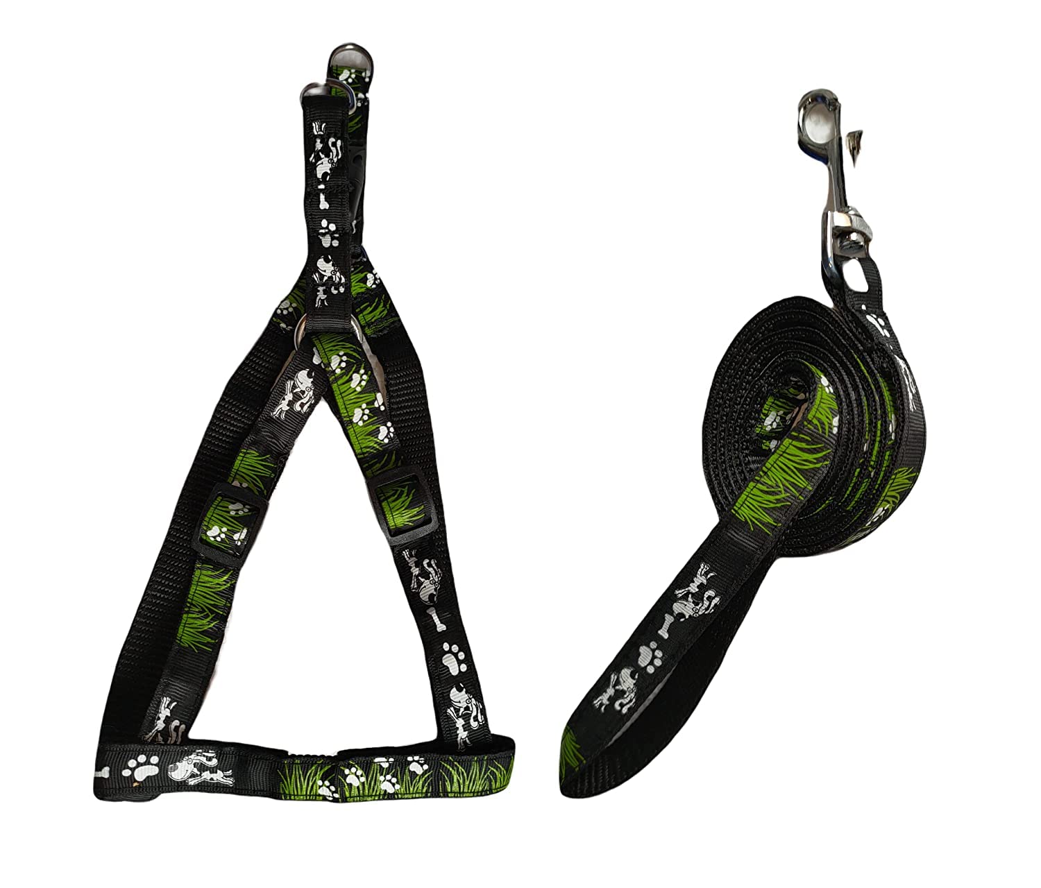 SR VISION Nylon Puppy/Cat/Dog Pet Harness 15mm Leash Set Printed Walking Adjustable (Color and Print May Vary) Size- Medium (B09WRWD32G) Amazon Price History, Amazon Price Tracker