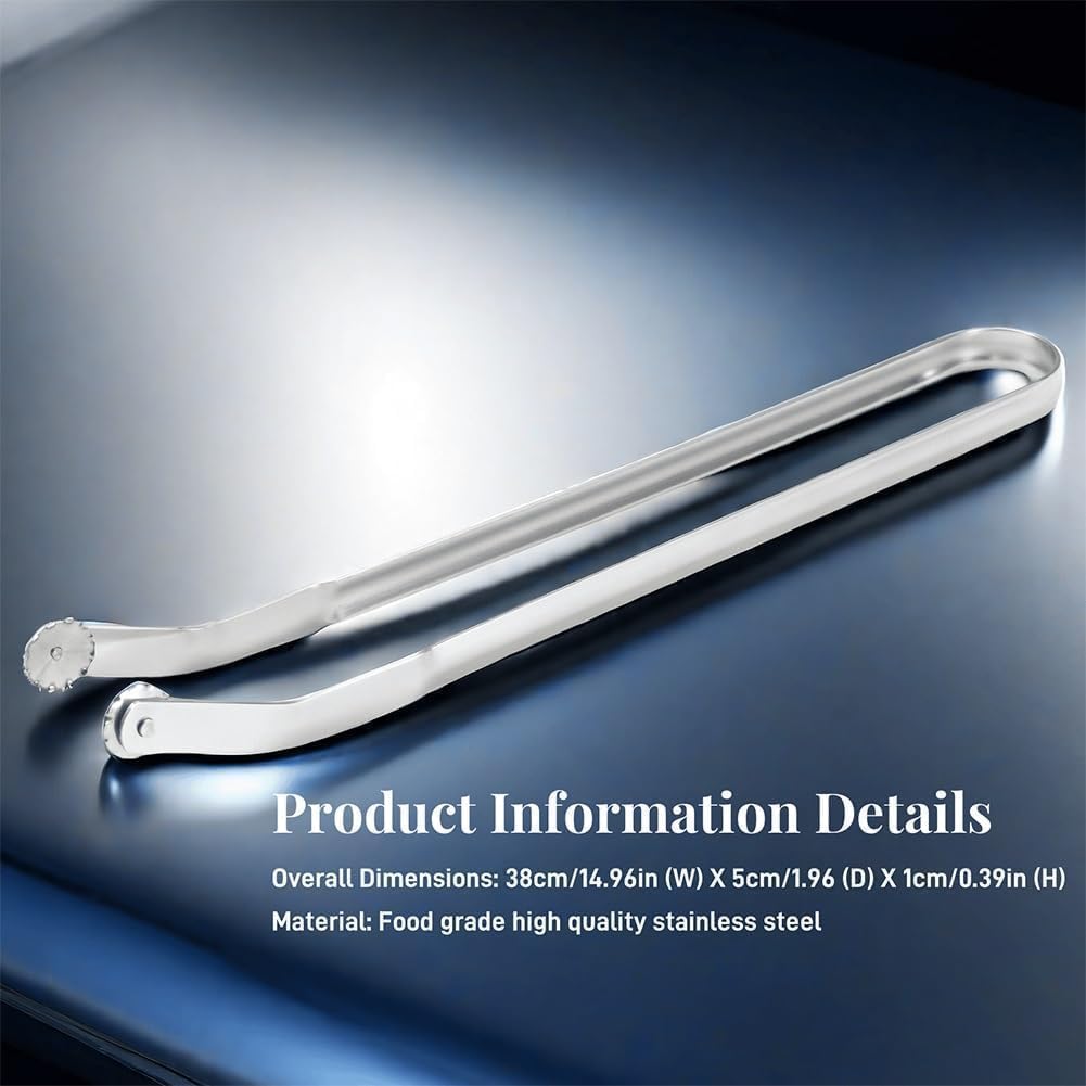 Pinze per Girare Salsicce per Barbecue, Pinze per Salsicce in Acciaio Inox, Pinze da Cucina Multiuso con Manico Lungo per Cucina, Campeggio, Barbecue All'aperto, Pinze da Cucina per, 3Pcs