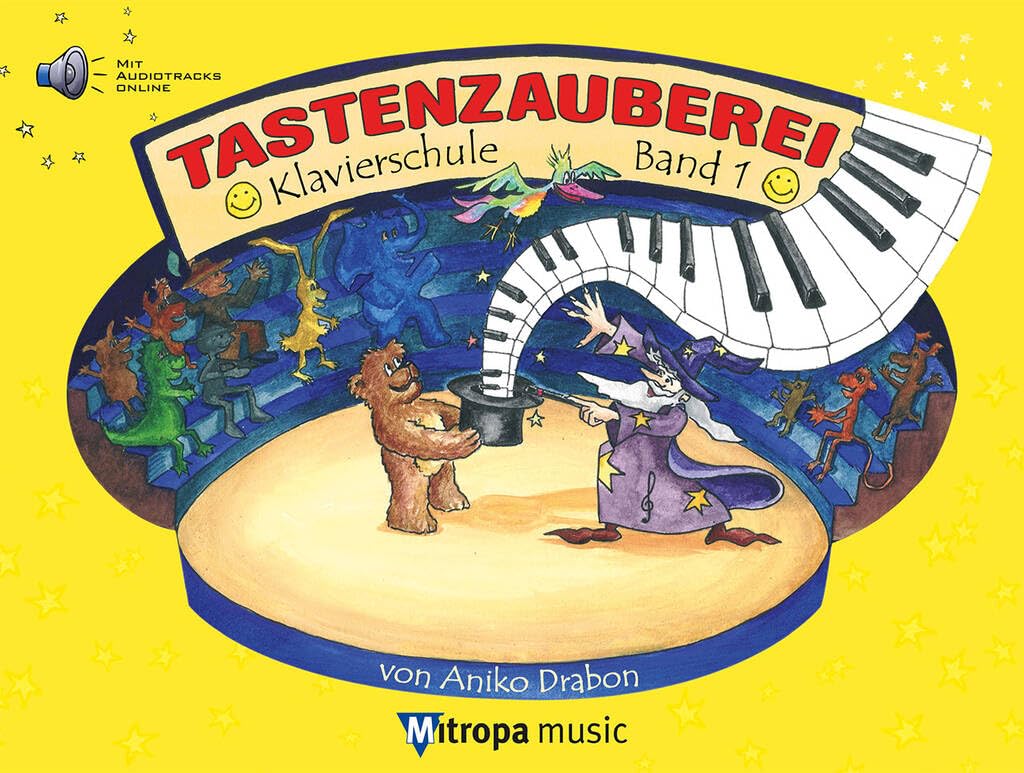 Danielli Aniko Drabon: Tastenzauberei Band 1 - die beliebte Klavierschule, Ausgabe mit Ringbindung, Online-Audio und Notenheft, 9789043169707, 1285-05-404M