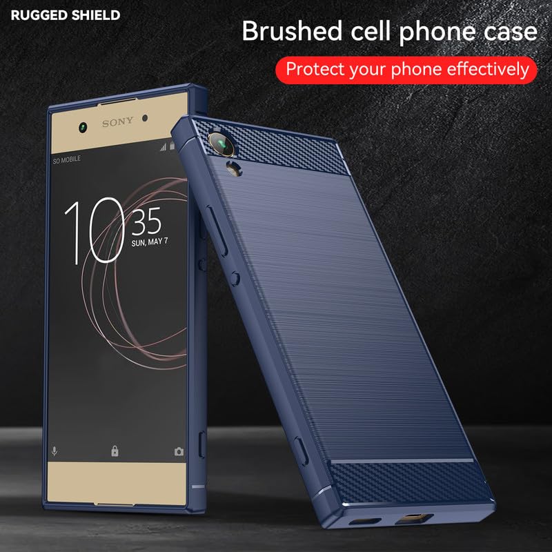 Image of Hybrid Carbon Fiber Back Case for Sony Xperia XA1 (Blue)
