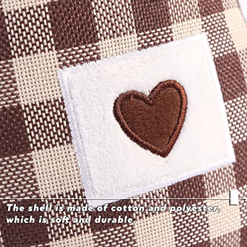 Sanlykate Fabric Decorative Door Stopper, 2.2Lb Cute Interior Animal Doorstops, Anti Collision Heavy Duty Door Stoppers For Home, Book Stopper Weighted Floor Wall Protector, Cat Plaid #TOP4