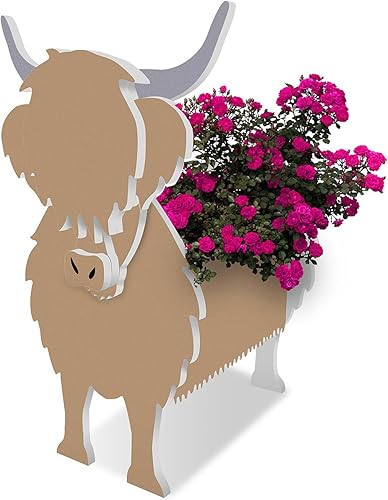 Miniatura 3 de Macetero para perros, lindas macetas con forma de vaca, gatos, cachorros, animales, macetas para jardín, divertidas plantas exteriores, contenedores