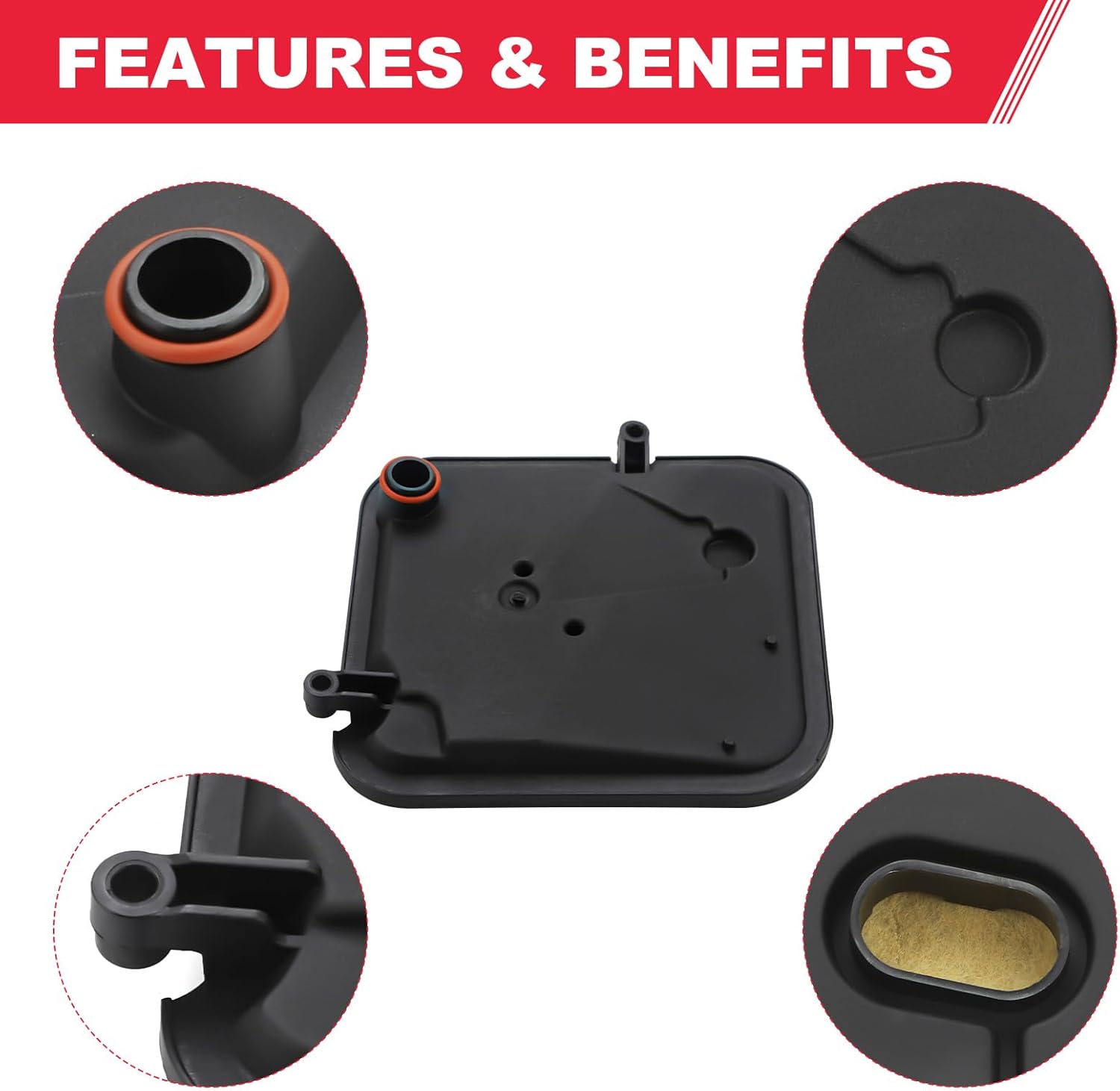 265-818 Transmission Oil Pan Kit with Transmission Filter and Gasket Fit for Chrysler Dodge Ram Charger Dakota Durango Nitro Liberty Wrangler Replaces# 68059549AA 52852912AC