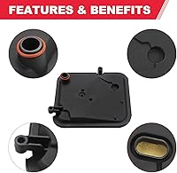 Vista 5 de Kit de cárter de aceite de transmisión 265-818 con filtro de transmisión y junta para Chrysler Dodge Ram Charger Dakota Durango Nitro Liberty