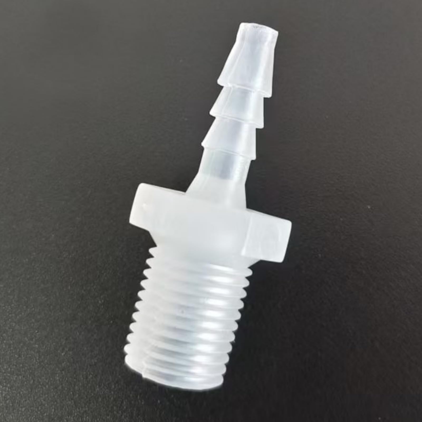 Adapter z gwintem męskim 1/4G — trwała, plastikowa końcówka do węża wielokrotnego użytku z PP do maszyn laboratoryjnych i spożywczych — 50 szt.(5/32inch 4mm)
