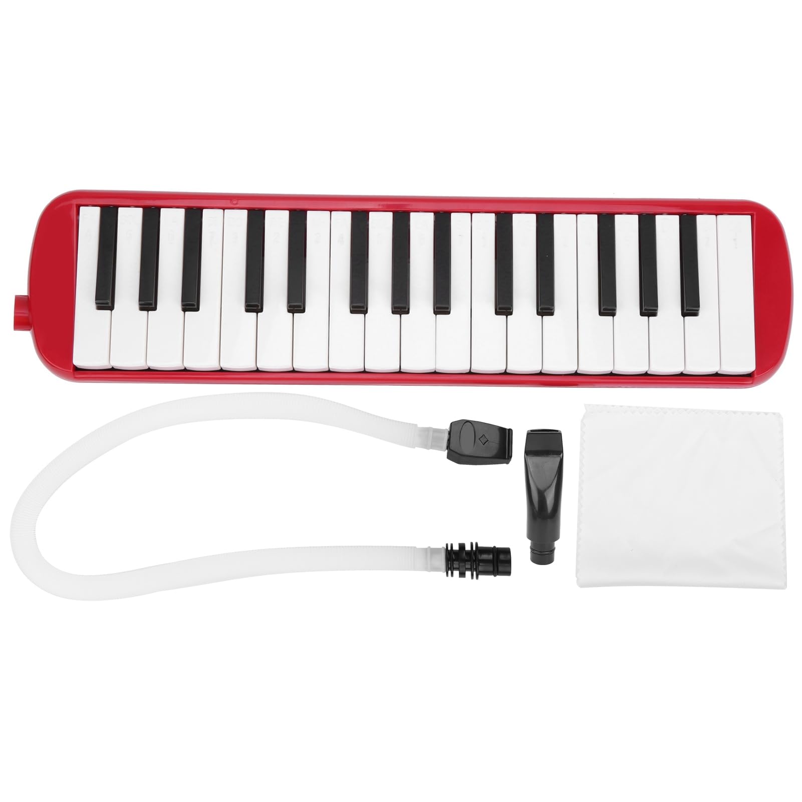 Wakects IRIN Melodica 32 Tasti Stile Pianoforte, Rosso, Suono Meraviglioso, Design Compatto, per Educazione Musicale e Principianti