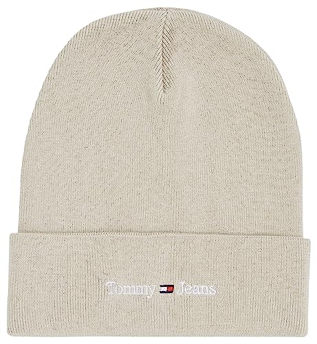Tommy Jeans Damen Strickmütze Sport Wintermütze, Beige (Bleached Stone),...