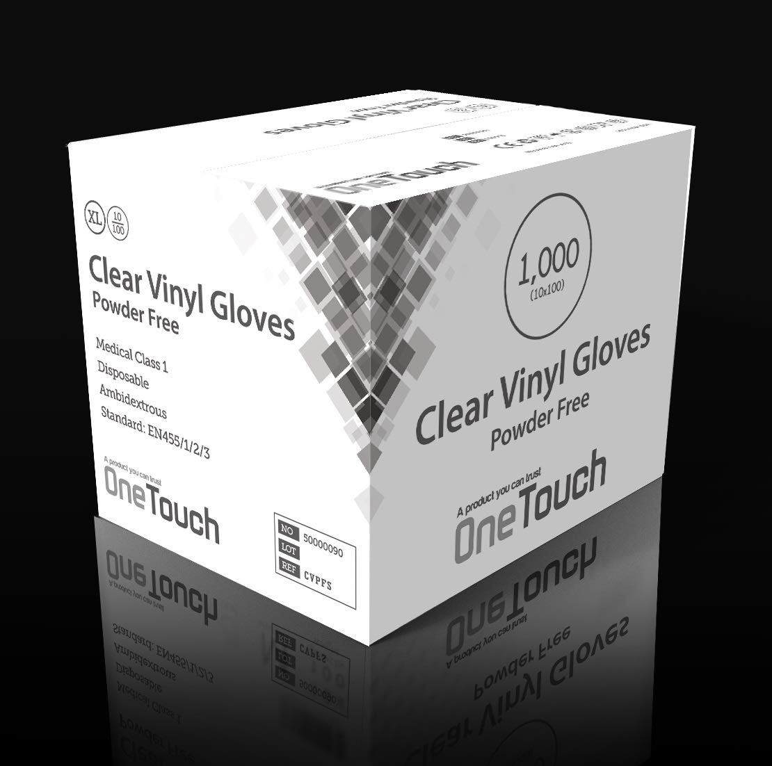 Buy Vinyl Gloves Powder Free, Non Latex and Clear, 1 Case (10 Boxes of