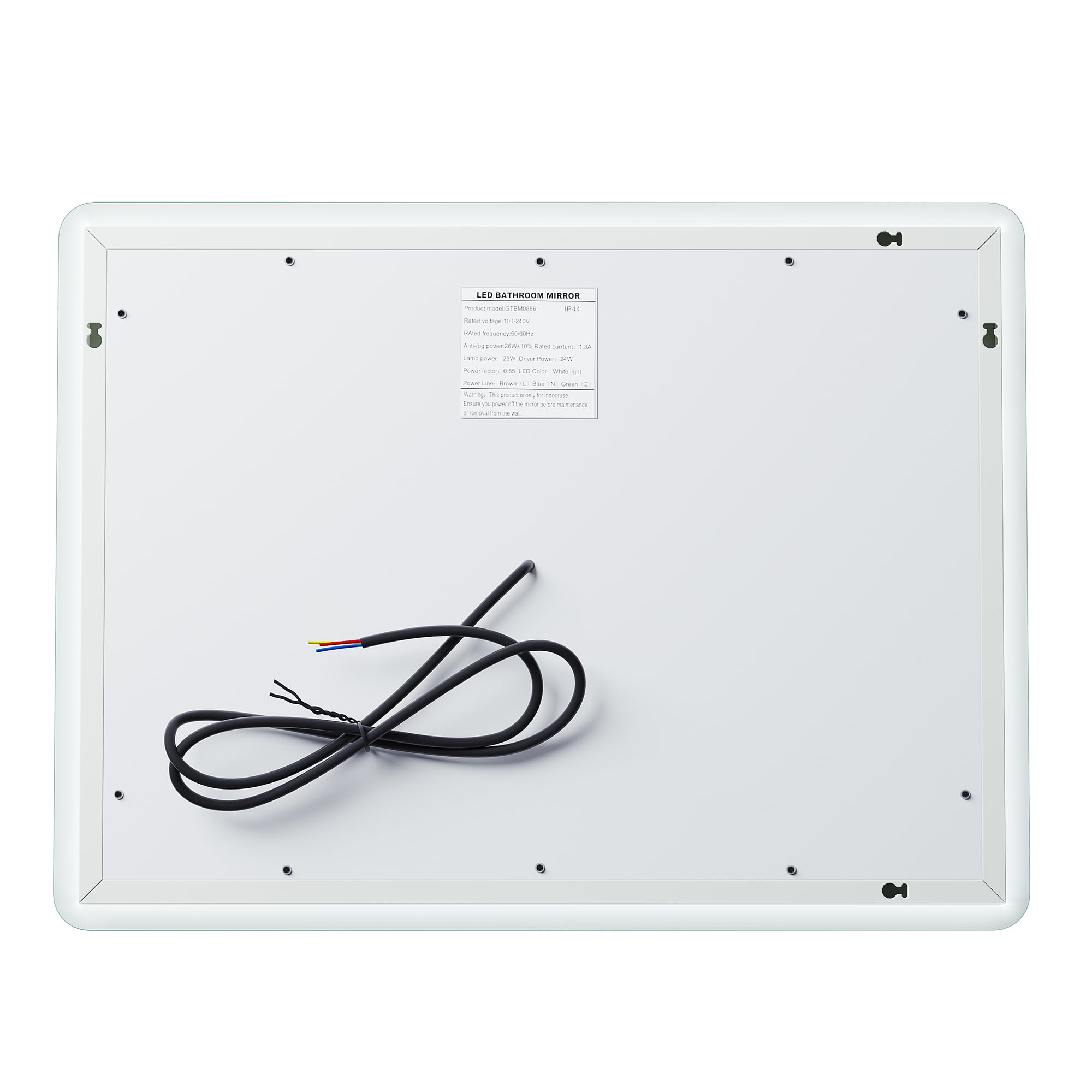 SONNI Specchio da Bagno Illuminato a LED, Specchio da Parete da Bagno 70 x 50cm Moderno, Bianco Freddo Impermeabile IP44 a Risparmio Energetico