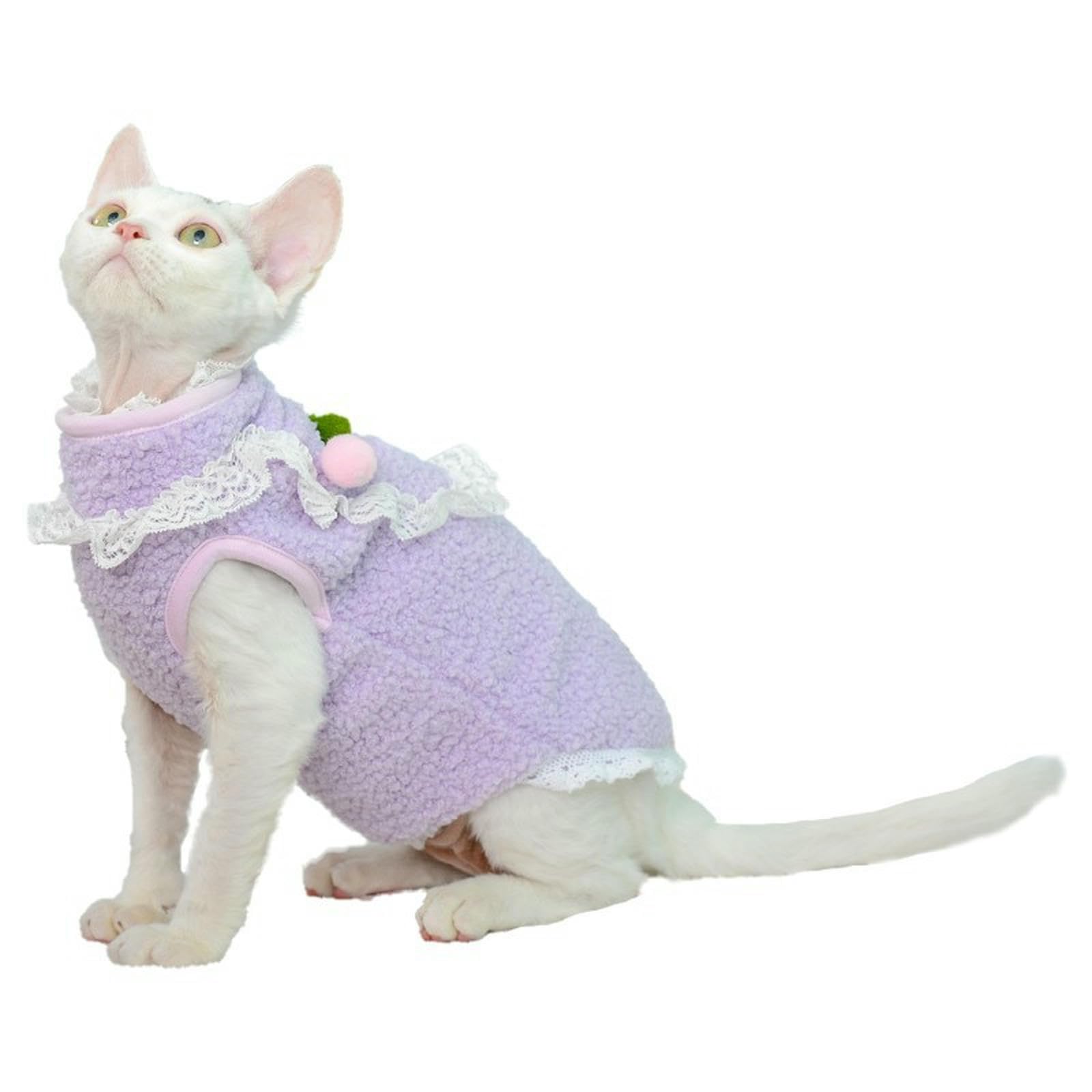 Vêtements d'hiver pour chat Sphynx pull polaire chaud chaton