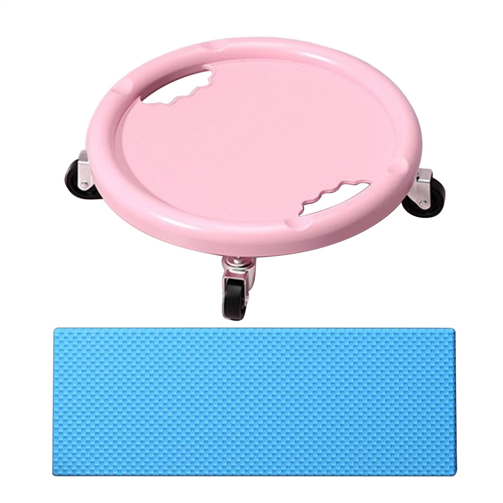 Tuxxjzm Caster Ab Roller,Abs Workout Equipment With Knee Pad | Fitness Roller Wheel for Core Workout, 360 Degree Rotatable