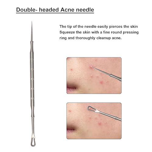 Miniatura 3 de Herramienta extractor de acné, kit de herramientas para reventar espinillas, paquete de 2 unidades para eliminar espinillas para herramientas de