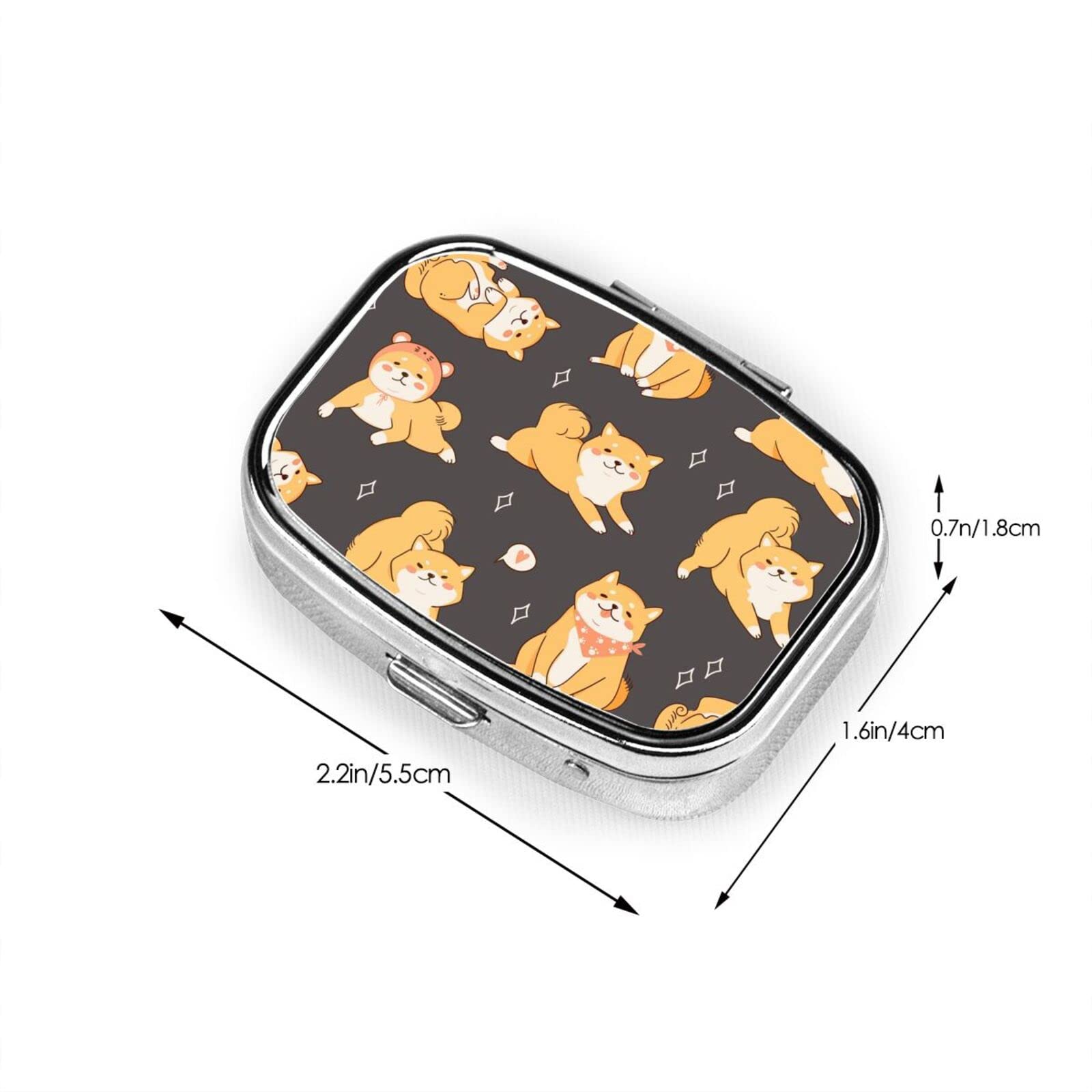Amazon.co.jp: 柴犬 ピルケース 薬ケース 2段分割 長方形 ケース 薬