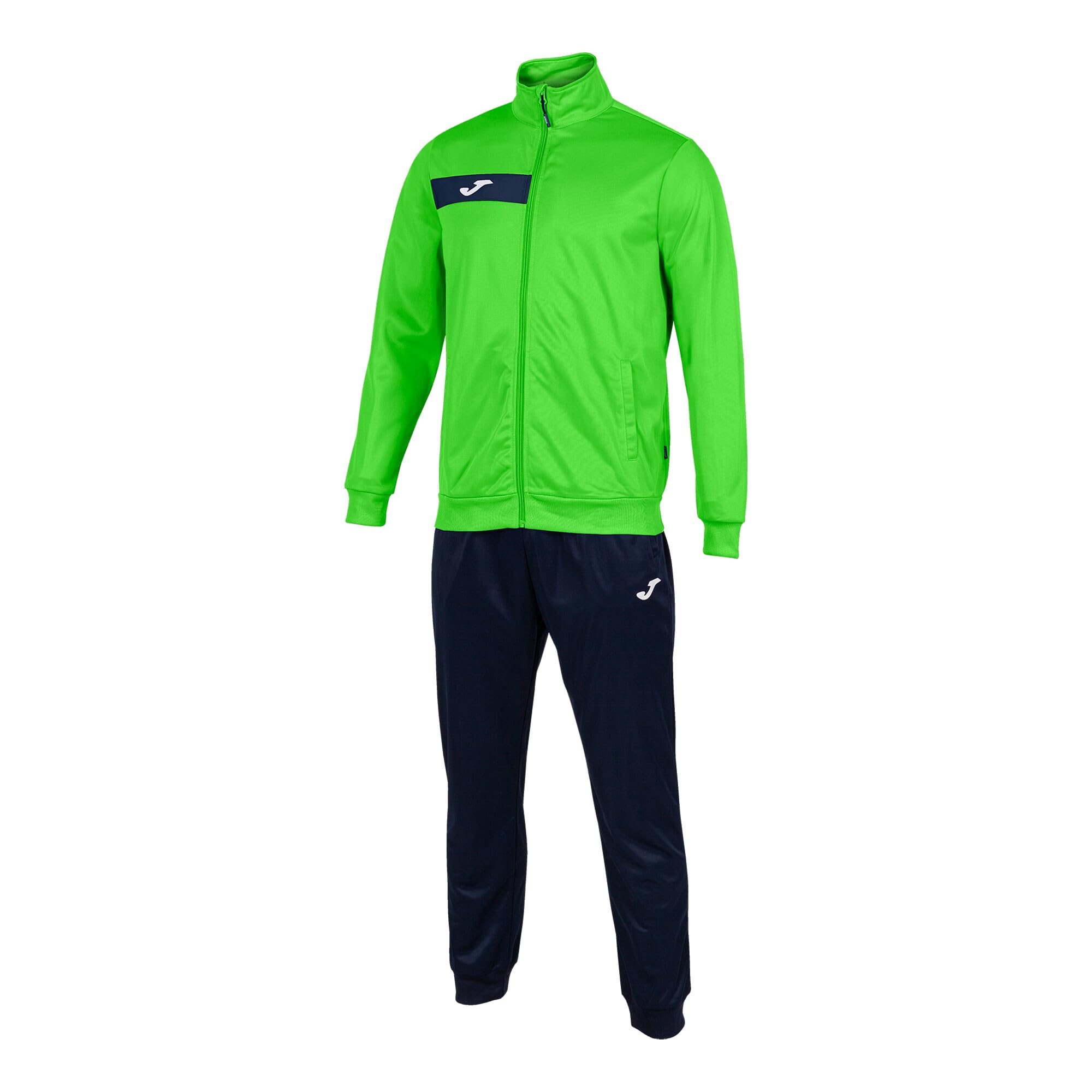 Joma Men's Columbus Tracksuit, Neon Green Navy, S