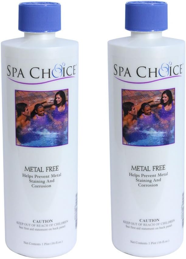 SpaChoice 1-Pint 2-Pack Premium Metal Free, Metal Gone for Spa Hot Tub, Made in USA