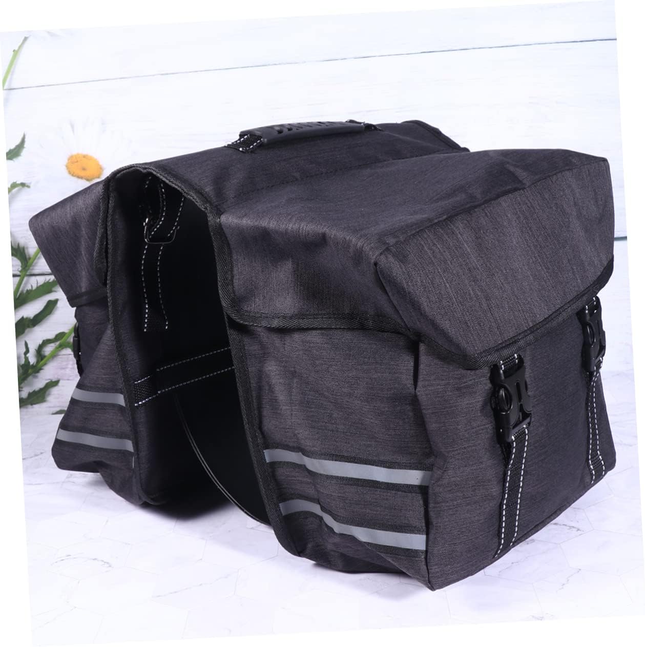 Hemoton Double Tail Bag Bike Rear Seat Bag Large Capacity Pannier for Gravel Bike Side Pockets