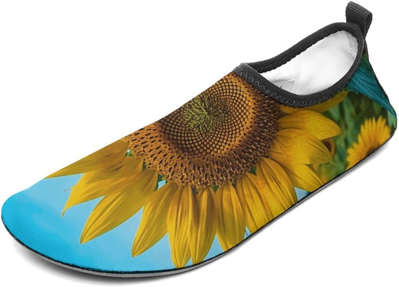 Water Shoes for Women Men Swim Beach Shoes Quick Dry Barefoot Aqua Shoes Beutiful Sunflower Sport Shoes Hiking Shoes 11/12men