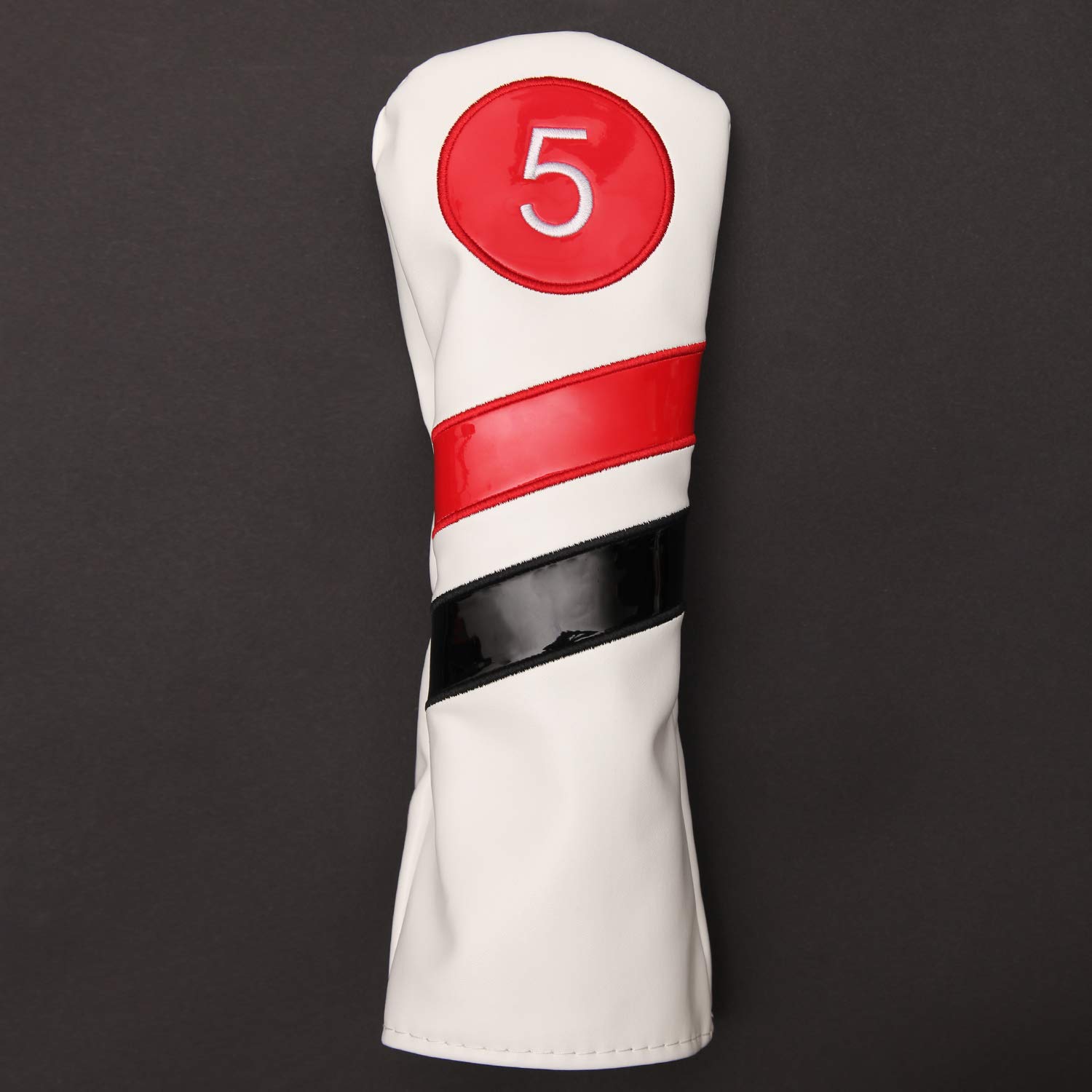 Fundas de piel sintética para cabeza de golf híbrida #5 (blanco)