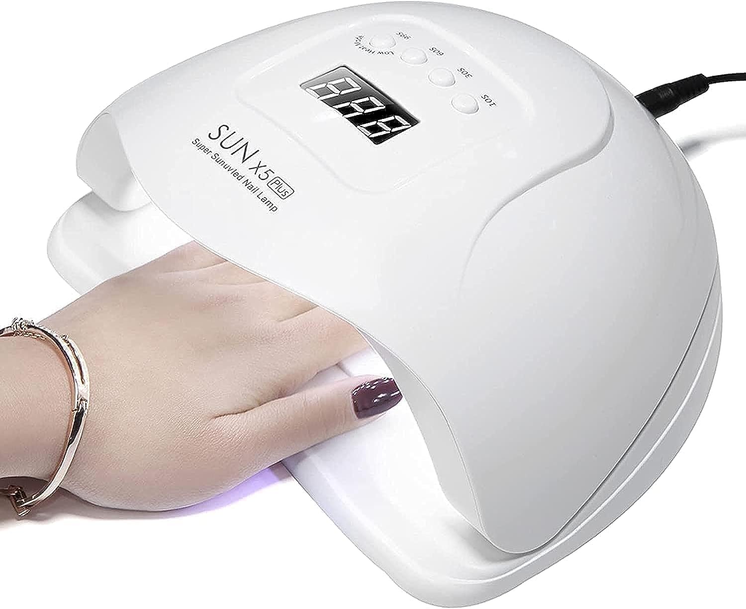 Professional Gel Polish Led Nail Drying Lamp,Nail Dryer Sun X5 PlUS 54W Uv Lamp For Professional Manicure Salon,Nails, Polish, Curing, Manicure, Pedicure,Nail Arts Tools, White
