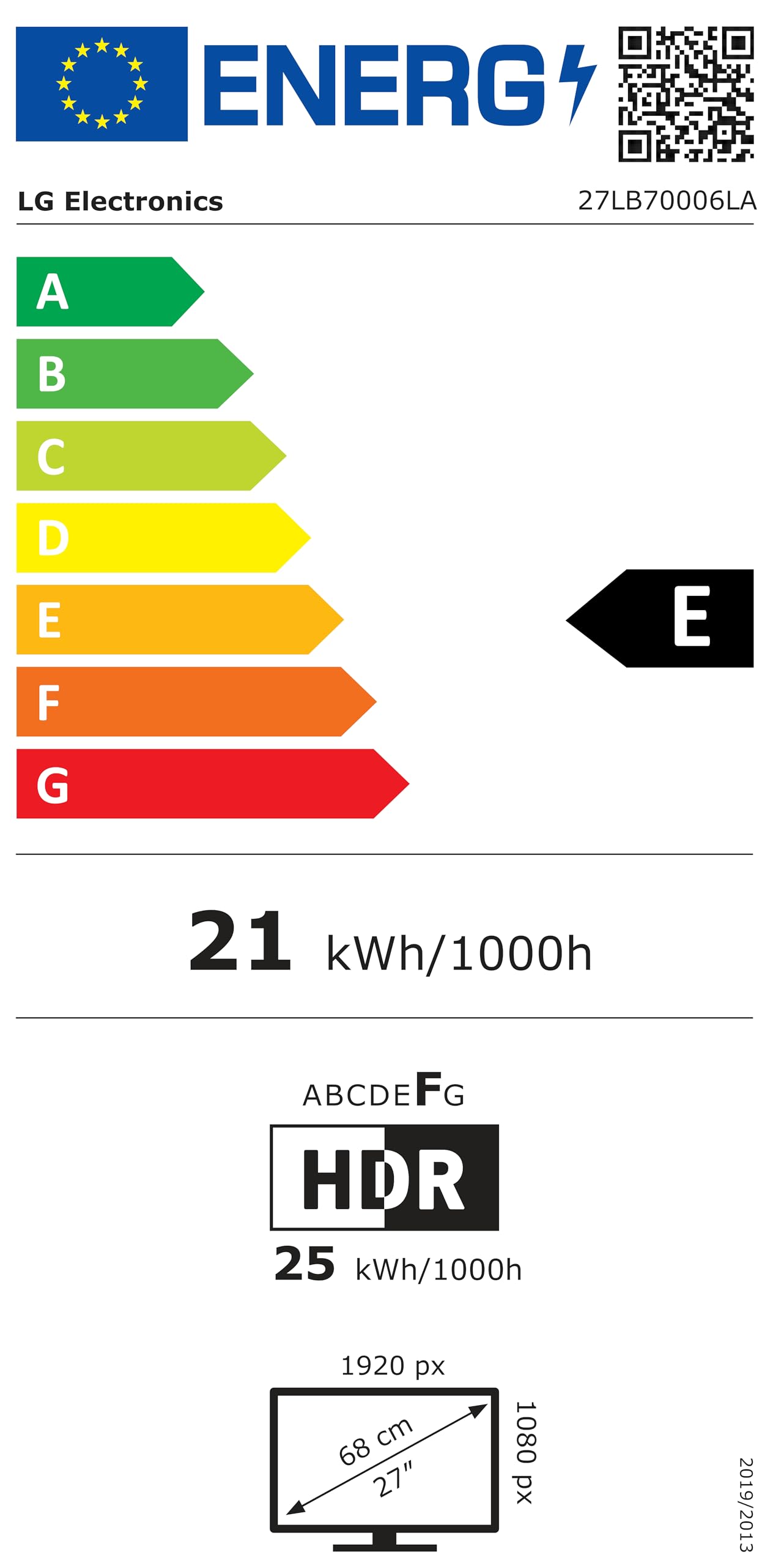 LG 27LB70006LA TV 27 Zoll (68 cm) Full HD LCD TV (α5 Gen9 4K AI Prozessor, webOS 26, 120Hz) [Modelljahr 2026] [Energieklasse E]