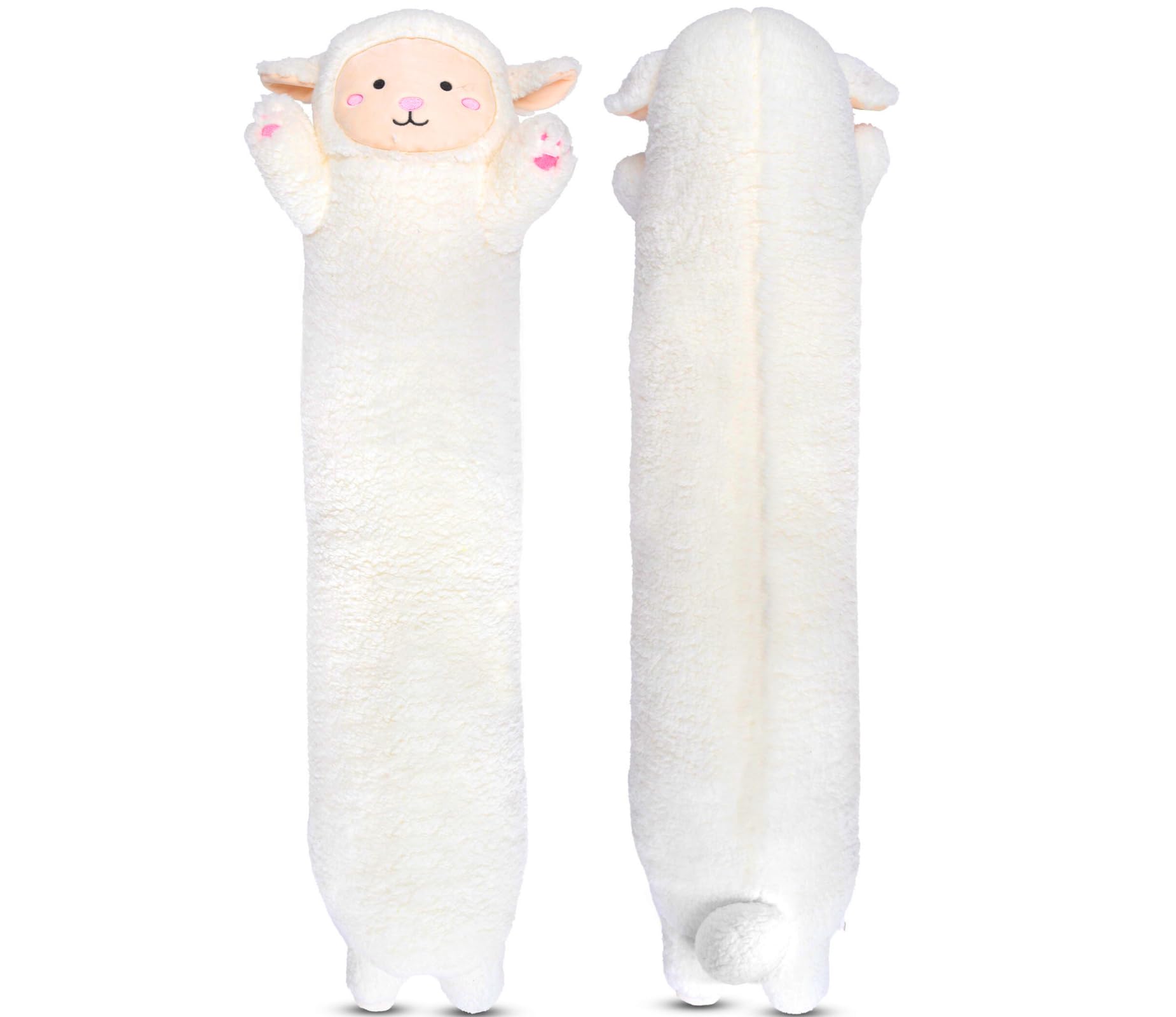 Cuddle PawsSheep Plush Stuffed Animal Body Pillow 23 inches, Kawaii Toys, Emotional Support Cuddle Pillow, Gift for Girlfriend, Soft Big Plushies, Big Stuffed Animals Gift for Kids and Adults…