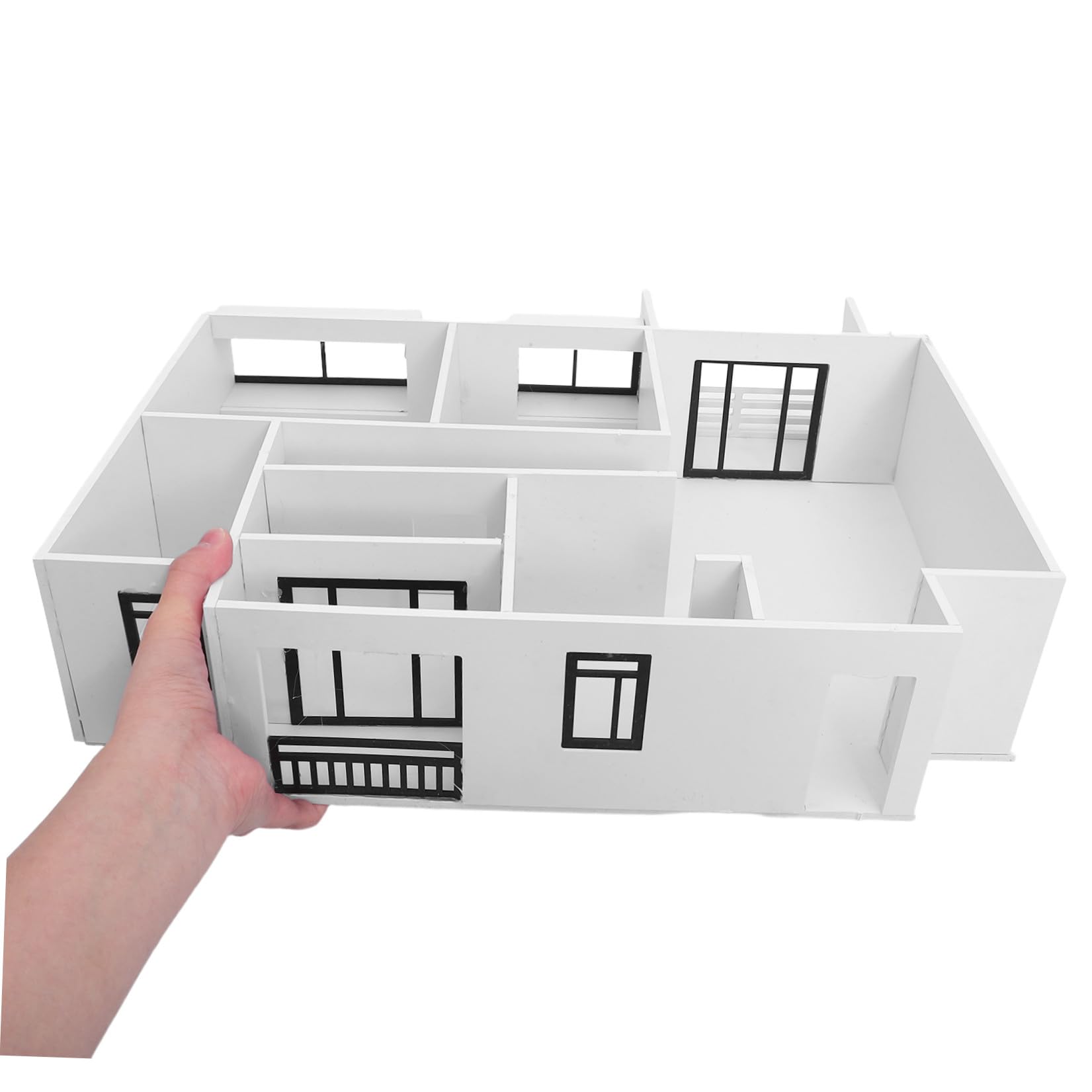 Kit Fai da Te per Casa in Miniatura 1:25, Modello Architettonico di Edificio Incompiuto, Layout 3d di Appartamento Due Camere, Soggiorno, Cucina e Bagno, per Hobby e Progettazione