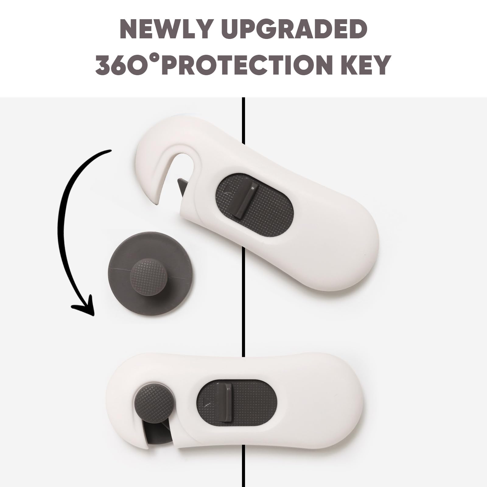 Airydar 5 Pack Fridge Locks, Child Safety Cupboard Locks, No Tools or Drilling Needed - Image 3