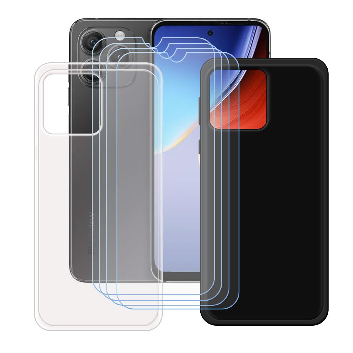 Xiangyun Cover Per Blackview A96 + 2 Pellicole Vetro Temperato | Custodia Trasparente TPU Morbida Antigraffio | Protezione Completa - 5