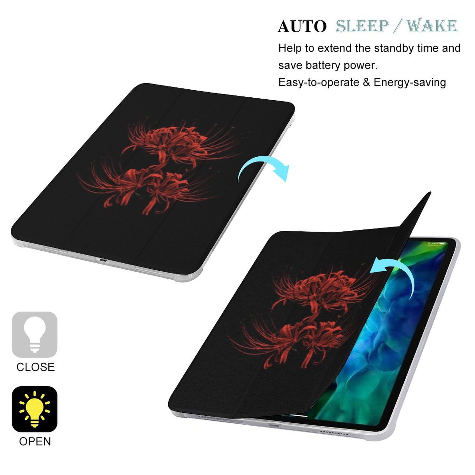 Amazon.co.jp: 彼岸花 花柄 可愛い iPad Pro 12.9 第6/5/4/世代 ケース