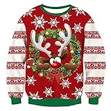 Photo Gallery fansu unisex maglione natale, maglione brutto di natale felpa con stampa unicorno di natale 3d pullover natale maglietta a manica lunga (s,gk063-fiocco di neve) Photo Gallery fansu unisex maglione natale, maglione brutto di natale felpa con stampa unicorno di natale 3d pullover natale maglietta a manica lunga (s,gk063-fiocco di neve)