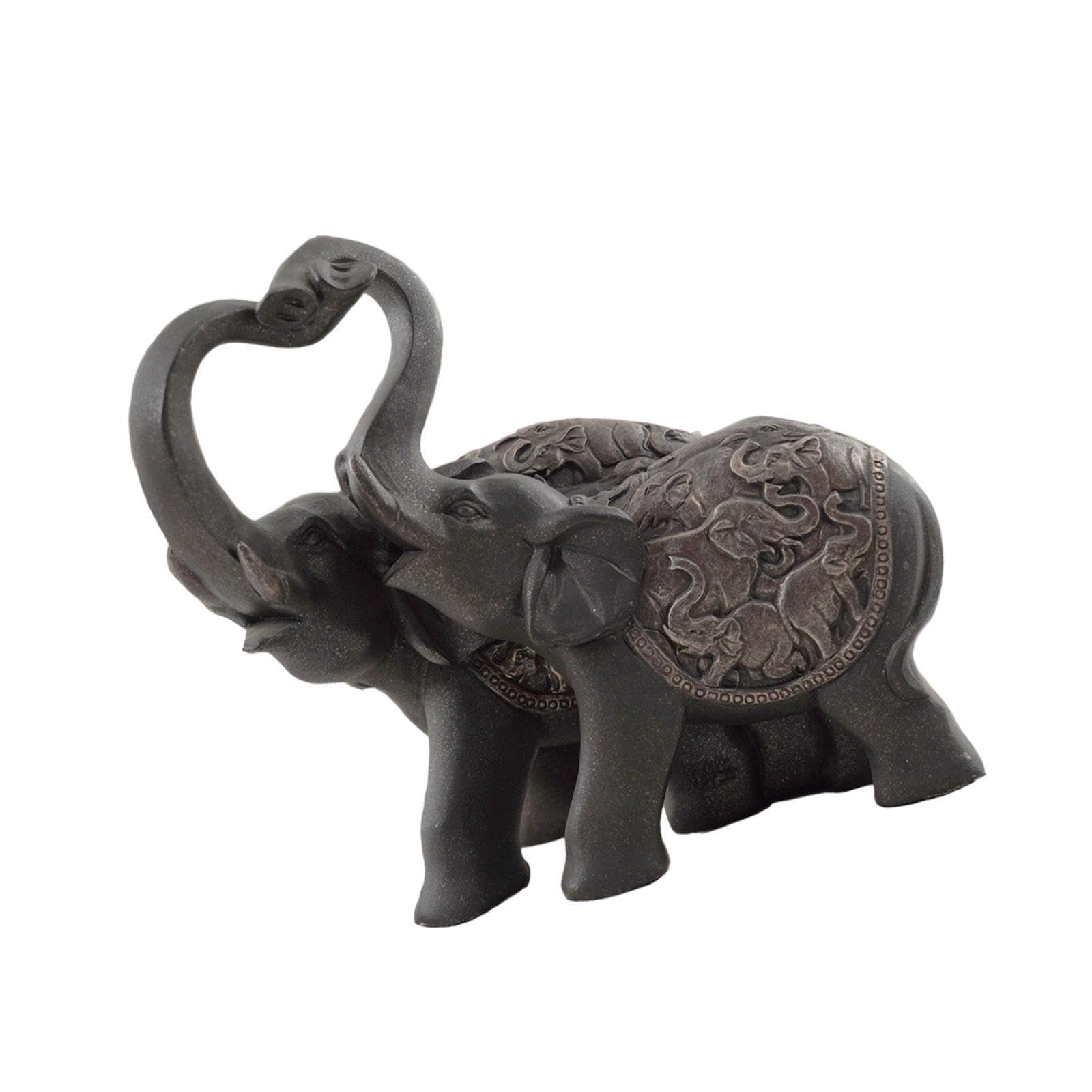 TWISAXC 2pcs/set Modern Elephant Statue for Creative Resin Figurine For Bedroom Shelf Artwork Craft Collection Ornament Very