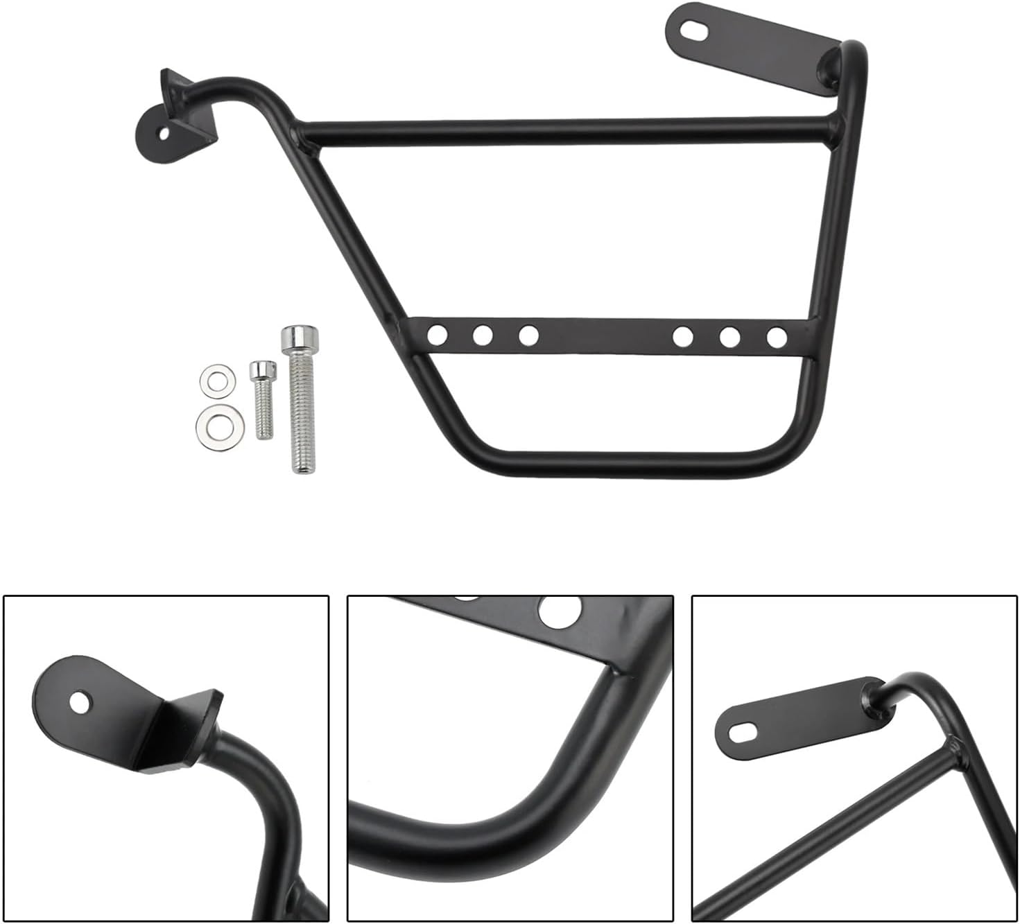Side Racks Saddlebag Mounting Bracket Black Fit For V7 2021-2024 Right Or Left(Left)