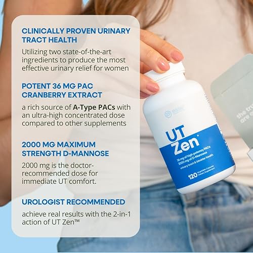 Miniatura 4 de ESSE UT Zen 36 mg PAC solubles en agua Suplemento de arándano con 2000 mg de D-manosa natural  Solución clínicamente probada para la salud del