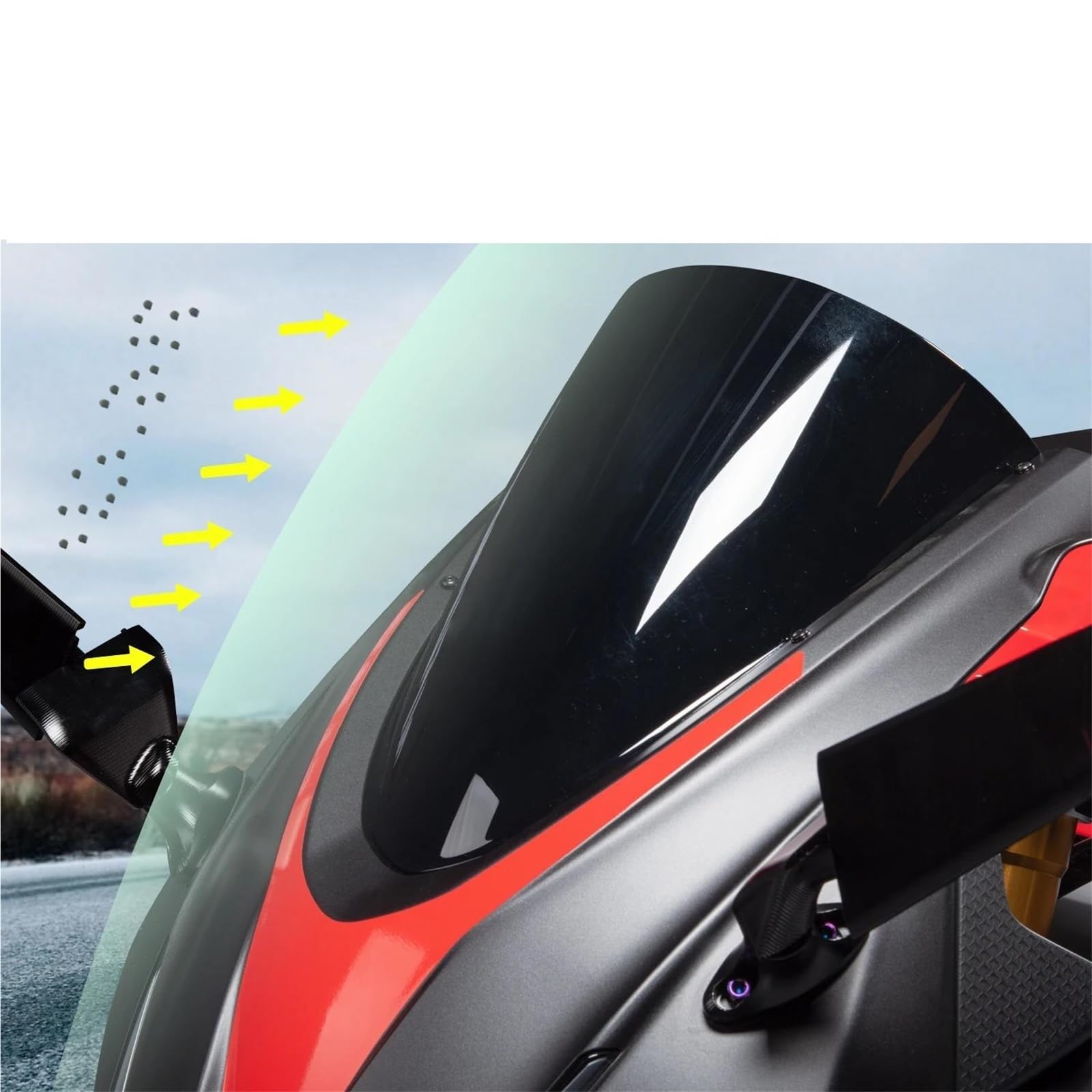 Parabrezza Per Moto, Deflettori Antivento Per Aprilia RS660 RS 660 2020-2024, Parabrezza Anteriore, Visiera Cupolino Parabrezza(Fumo)
