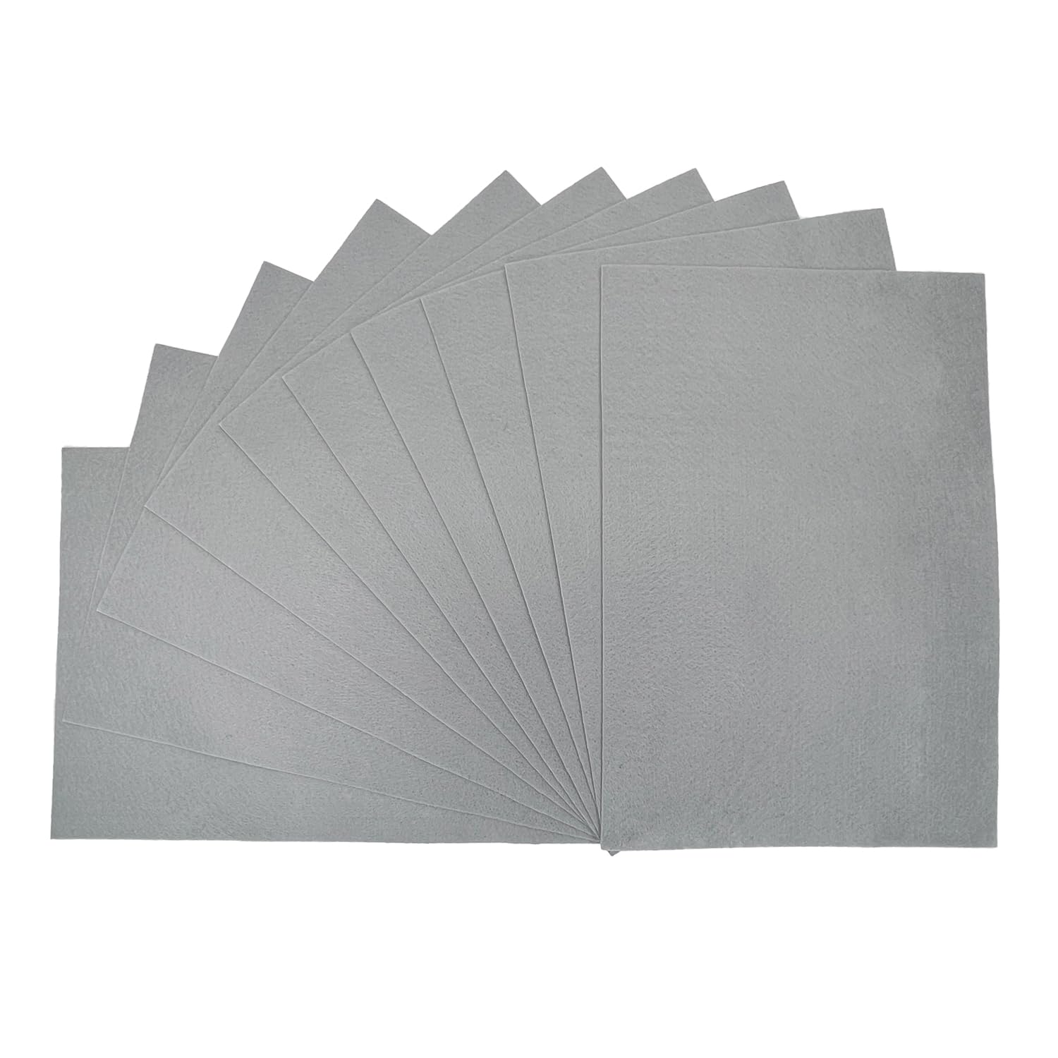 Grey Craft Felt Fabric Premium Material for Art Sewing Festive Decorations DIY Art Decor Table wear | A4 Felt Sheets, (Pack of 10)