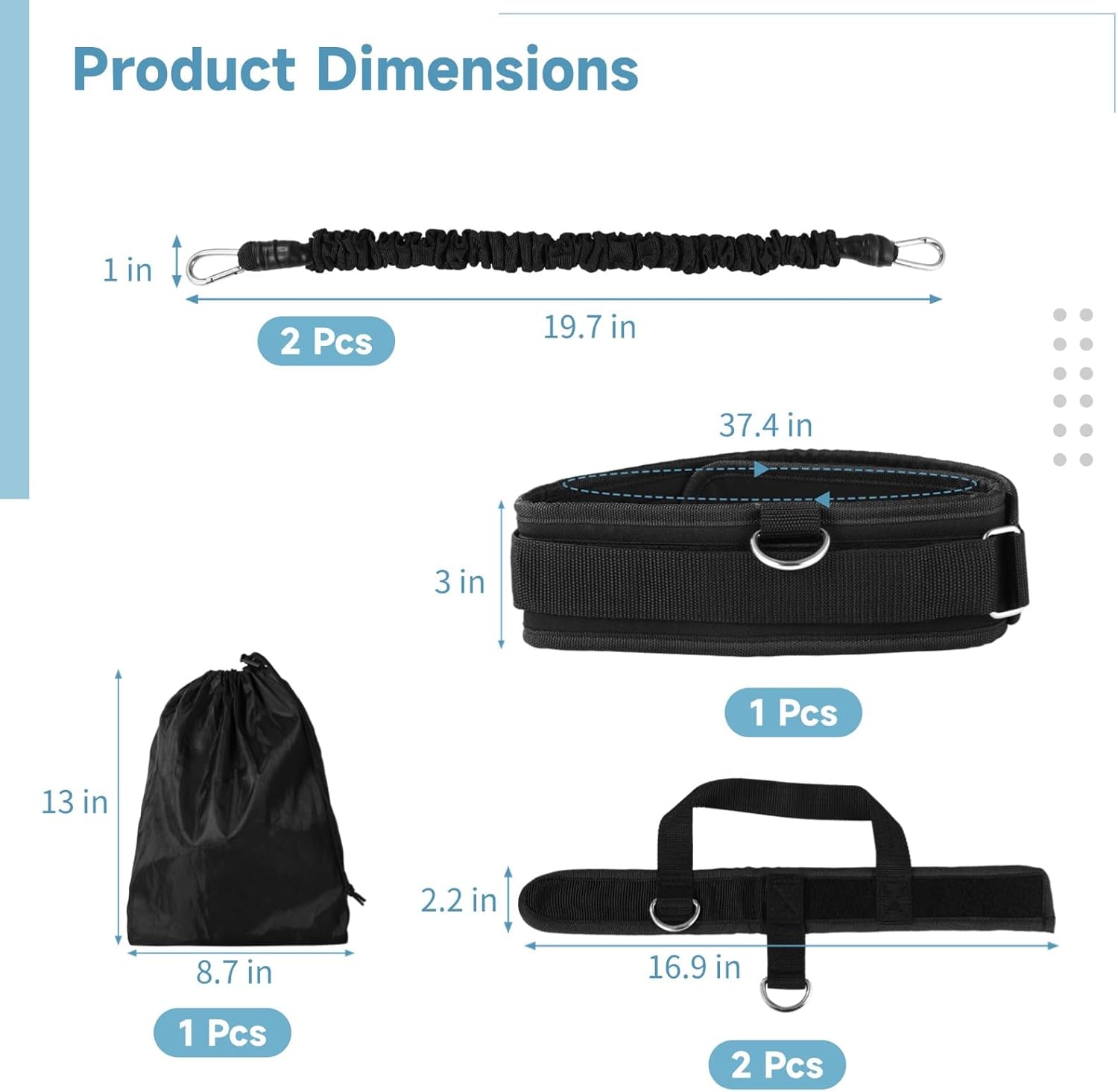 Vertical Jump Trainer, Leg Strength Resistance Belt, Jump Training Equipment, Adjustable Leg Strength Training Belt for Basketball, Volleyball, Football, Tennis, Squat and Agility Workouts (C)