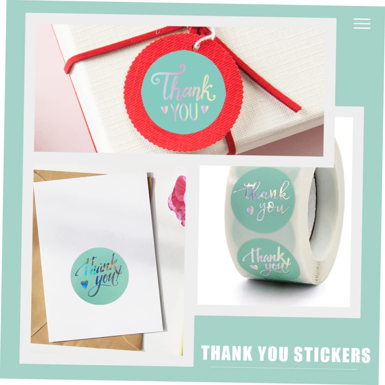 5 Sätze Sticker Pat Dankesanhänger Karten Etiketten Küche Pop Dankeskarte Hochzeitsdekorationen Für Zeremonie Verpackung Luftdicht Keks Lächeln Speisekammer Danke 3 Rollen * 5