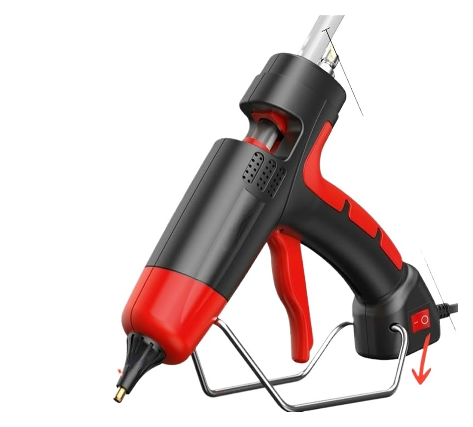 Pistola Silicona Caliente, de Pegamento fusión en Caliente 300w, Pantalla Digital, Boquilla Cobre Ajustable con Temperatura, bolígrafos 11 Mm, Herramienta Bricolaje