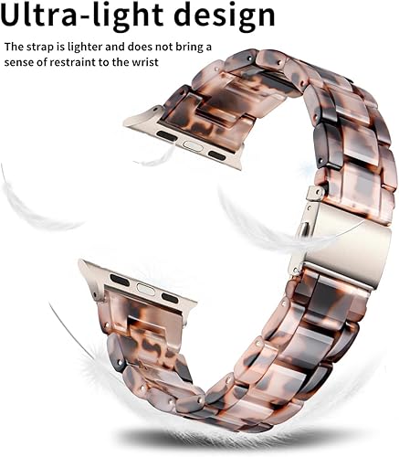 Miniatura 2 de Bestig Correa de resina de repuesto compatible con Apple Watch Band de 1.732 pulgadas, 1.654 pulgadas, 1.772 pulgadas, 1.772 pulgadas, 1.772