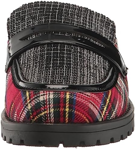 Betsey Johnson Women's Ronin Mule, Red Plaid Multi, 8.5 | Image 1