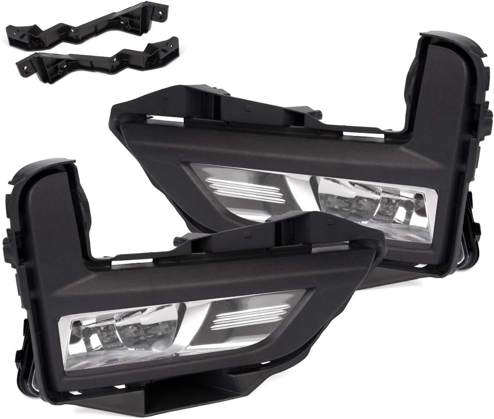 Compatible For Nissan Rogue S SL SV 2017-2018 Fog Lights Lamps Set with Switch Bezel Wires clear lens fog lights with H8 12V 35W bulbs For Nissan X-Trail
