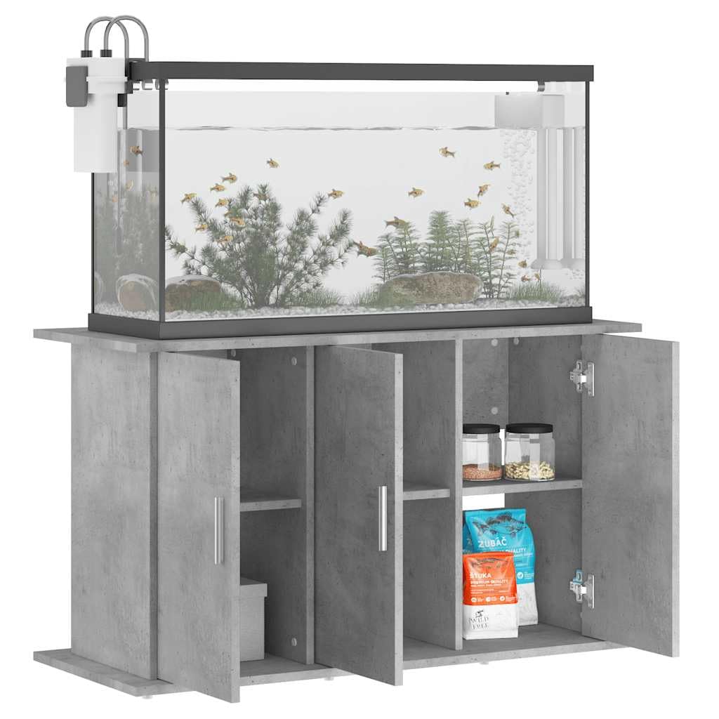 Soporte para Acuario, Mueble Acuario, Soporte de Pecera con Almacenamiento, Soporte Acuario de hormigón Gris 101x41x58 cm de Madera Sintética