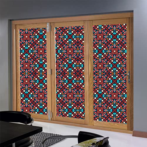 Image of CVANU Window Film Privacy Heat-UV Protection Self-Adhesive Window Glass Film Viny Sheet Multicolor Size(23inch X 60inch) C164