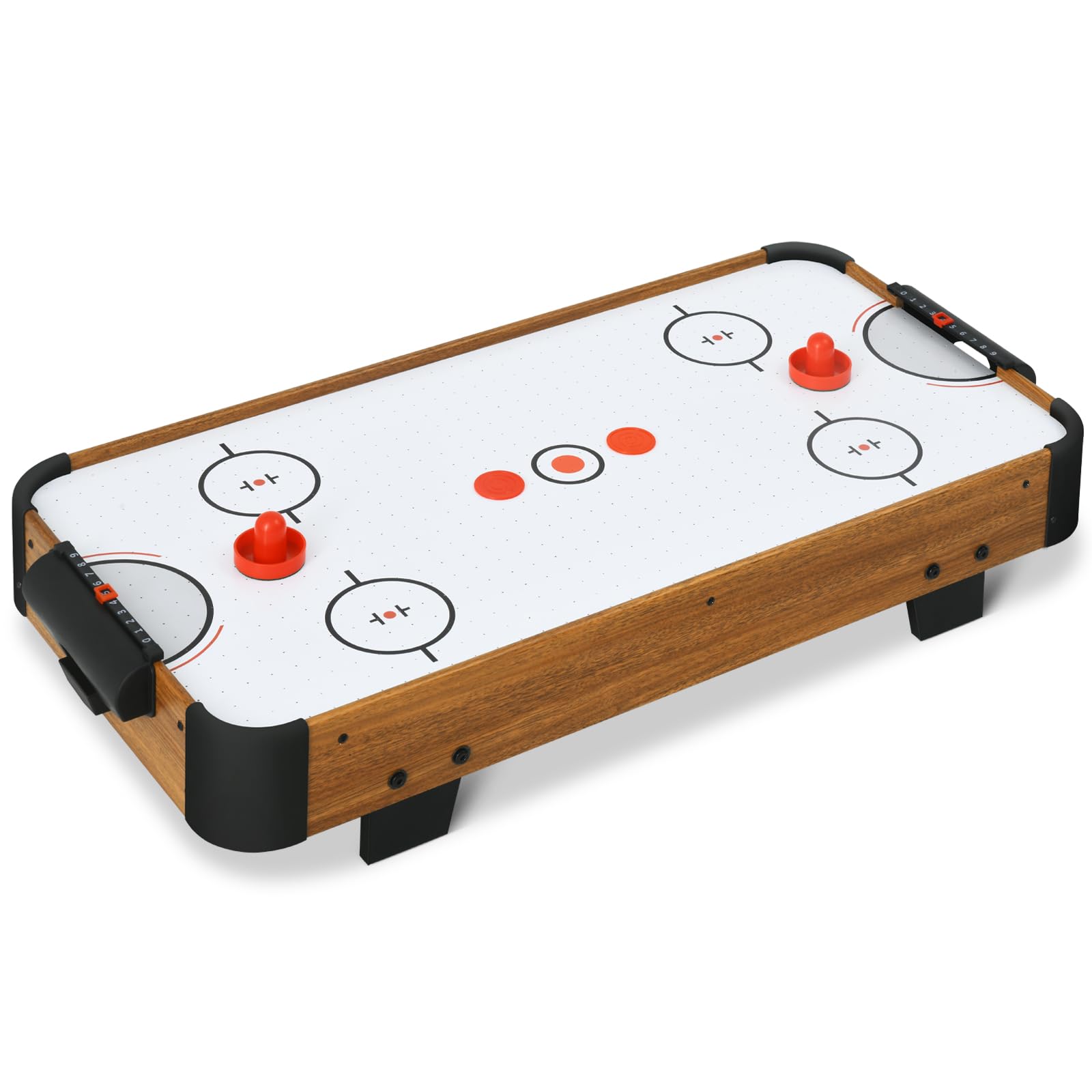 Table Top Air Hockey Table for Kids, 32” Mini Tabletop Air Hockey Game w/Electric Motor Fan, 2 Pushers and 2 Air Hockey Pucks, Great for Playing on The Floor, Tabletop