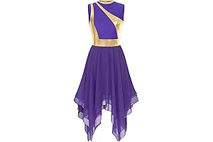 Women's Asymmetrical Praise Dance Tunic for Flowing Worship and Lyrical Movements