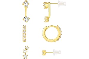 14K Gold Hoop Earrings for Women - Diamond Earrings