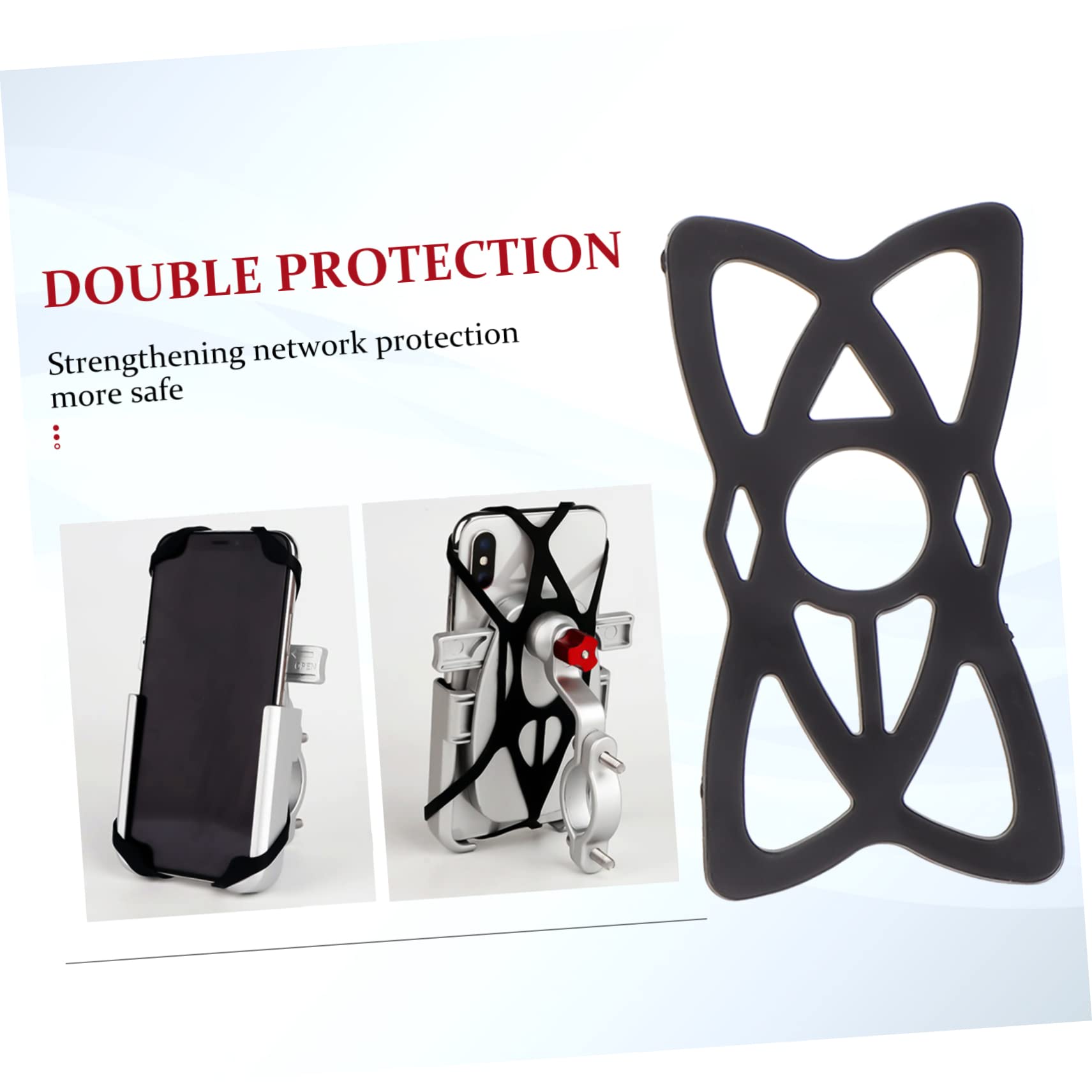 ABOOFAN 1pezzi Supporto Per Telefono Per Bicicletta e Veicolo Regolabile Due Artigli Per Presa Salda e Protezione Antiscivolo Resiste Alle Vibrazioni e Supporta Rotazione