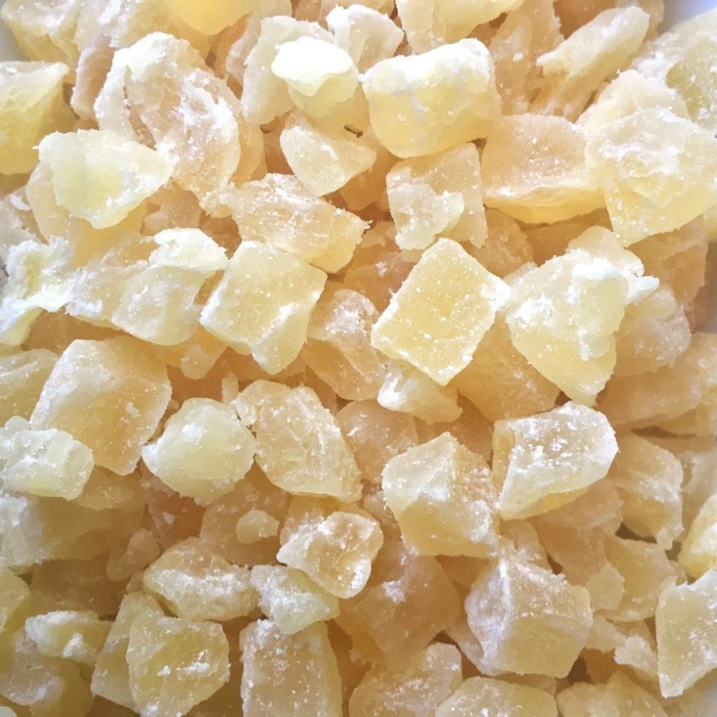 Dried Diced Pineapple, Low Sugar No Sulfur (Unsulfured Natural Dices, no SO2) (8 Ounces)
