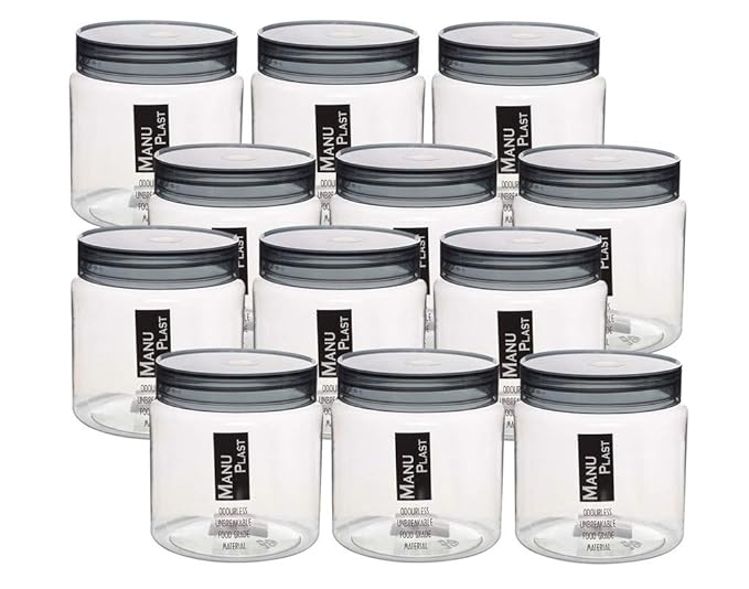 Aarushi Airtight Transparent Grain Storage Plastic Jar Containers Box