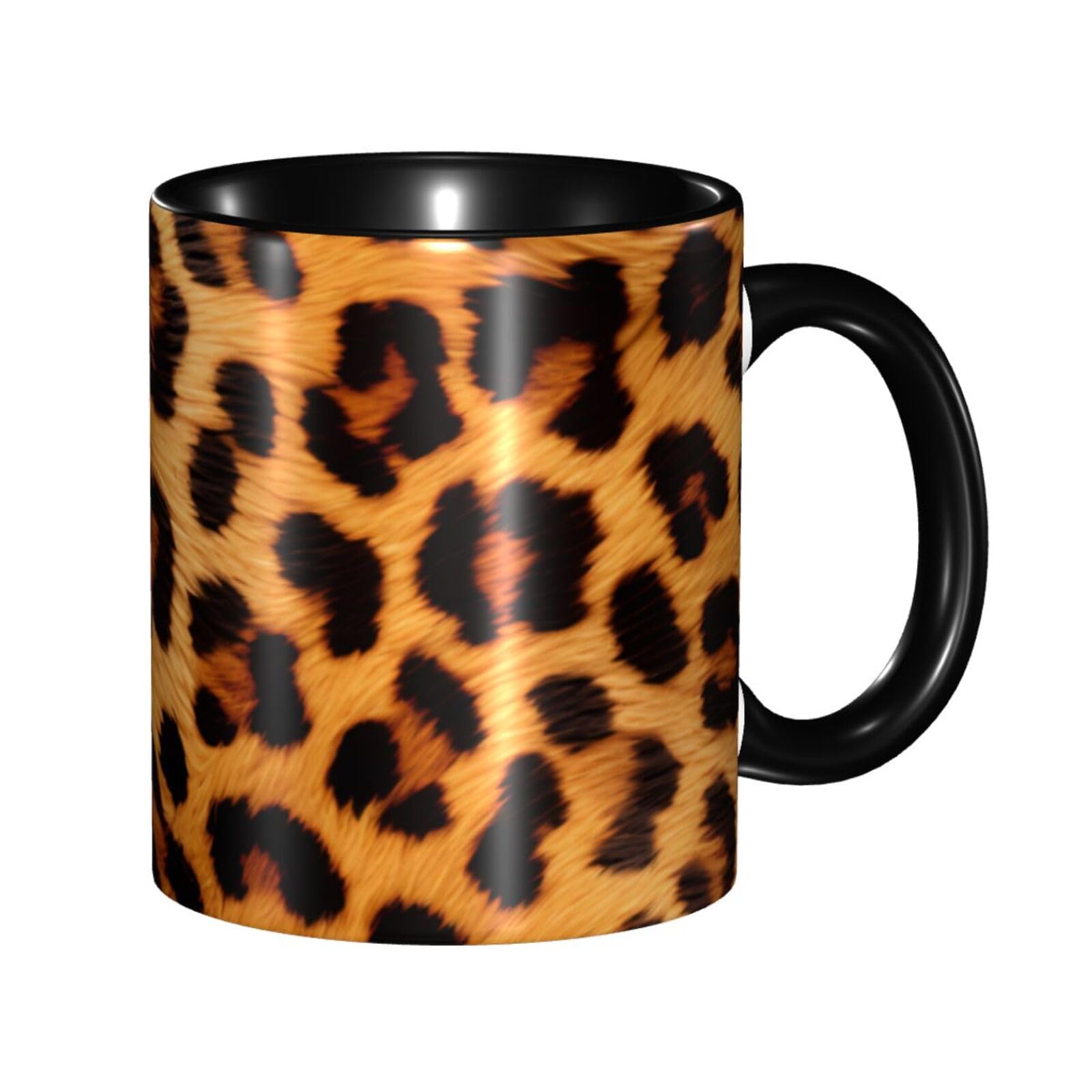 CSIVKEJ Leopard Print Print Coffee Mug, Tea Cup Mug Gift for Sister Best Friend Women Moving Away Mug